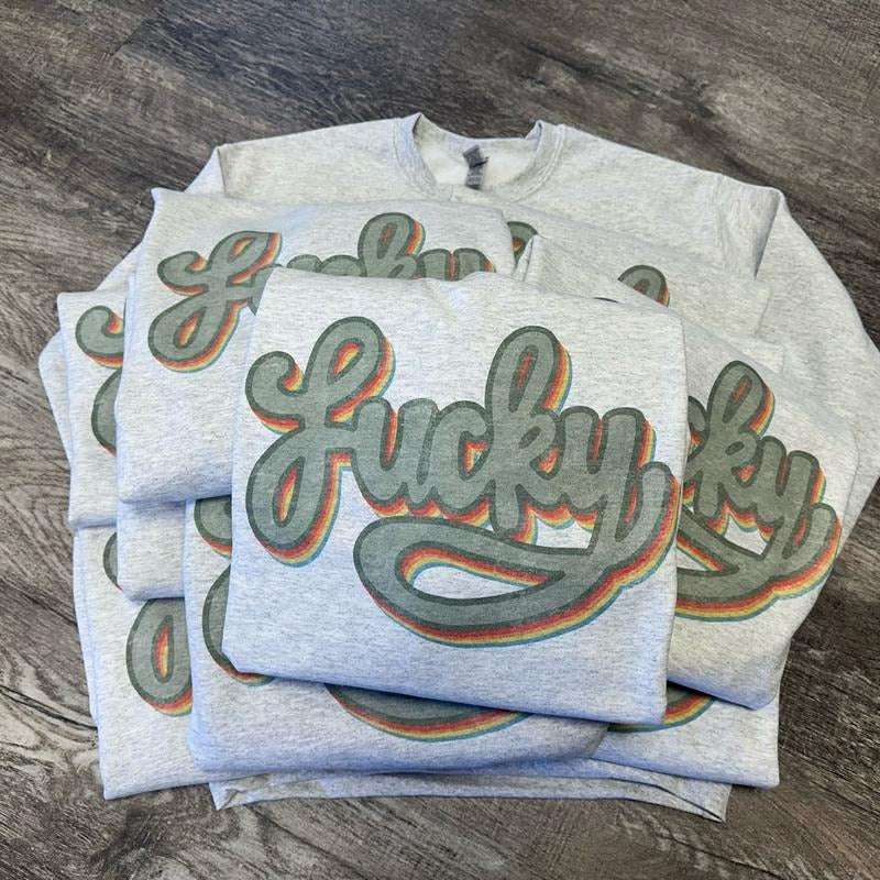Retro Lucky - Adult & Kids T-Shirts, Sweatshirts & Hoodies apparel design preview 1