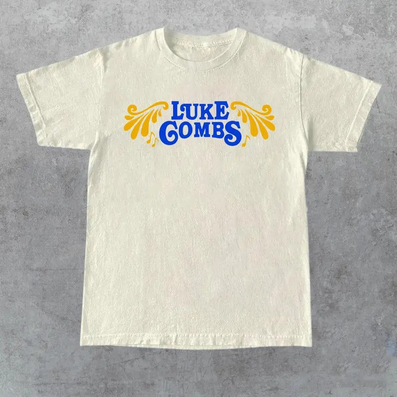 Retro Luke Combs Beer Never Broke My Heart Front Back - Adult & Kids T-Shirts, Sweatshirts & Hoodies apparel design preview 1