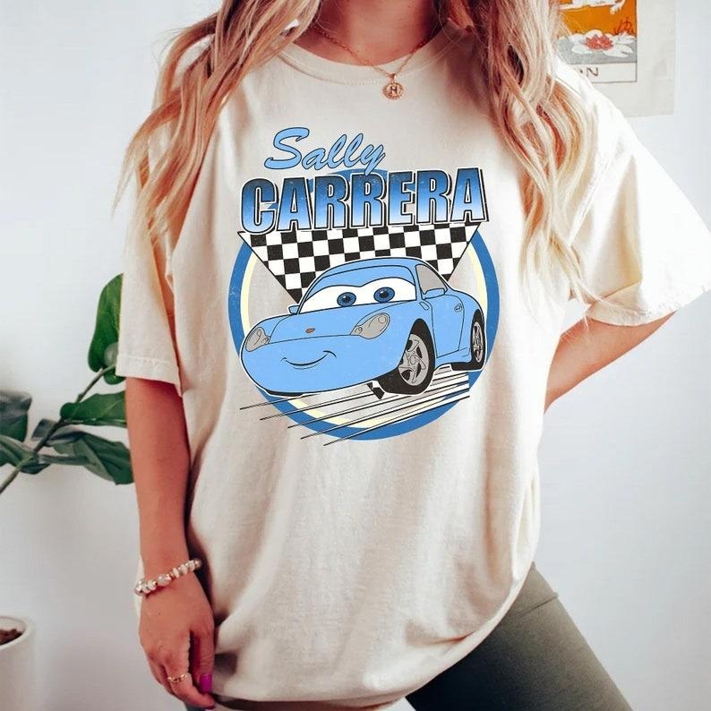 Retro Mc Que0n Cars Movie Sally Carrera Piston Cup - Adult & Kids T-Shirts, Sweatshirts & Hoodies apparel design preview 1