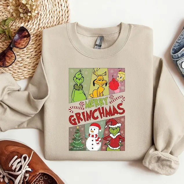Retro Merry Griiinchmas Vintage University - Adult & Kids T-Shirts, Sweatshirts & Hoodies apparel design preview 1