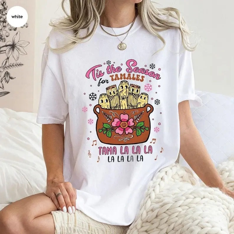 Retro Mexican Food Tamale Tis Season Family Tradition - Adult & Kids T-Shirts, Sweatshirts & Hoodies apparel design preview 1
