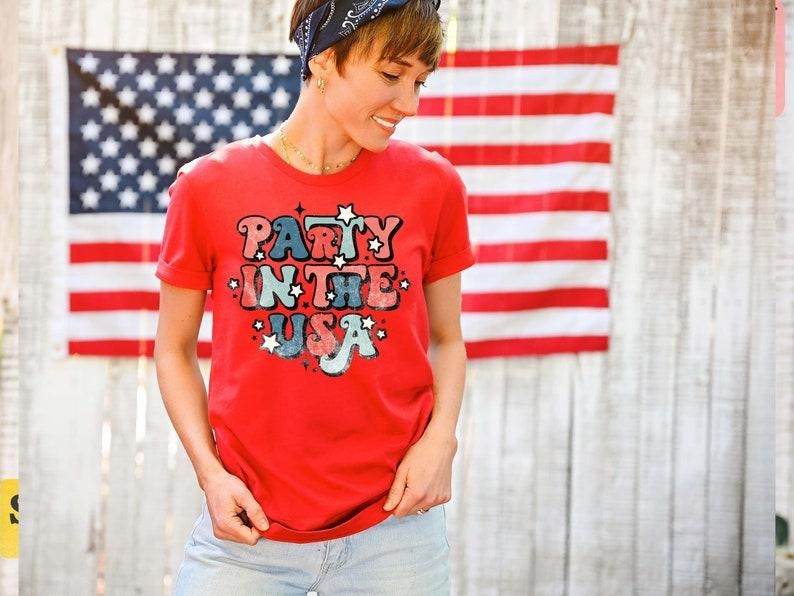 Retro Party USA Patriotic 4th July Celebration - Adult & Kids T-Shirts, Sweatshirts & Hoodies apparel design preview 1