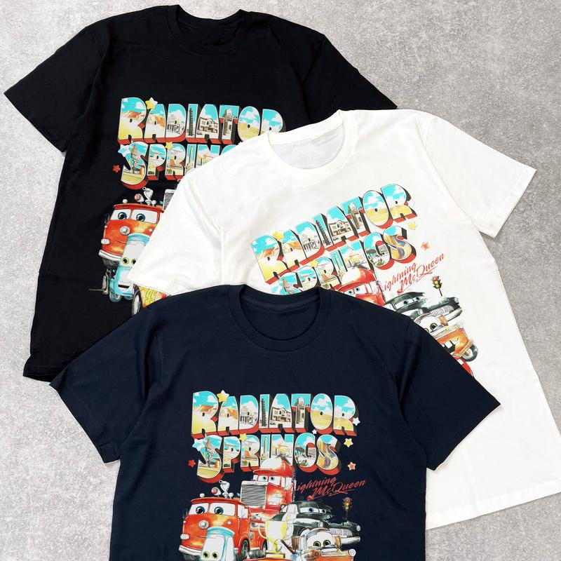 Retro Radiator Springs Cars Movie Lightning McQue - Adult & Kids T-Shirts, Sweatshirts & Hoodies apparel design preview 1
