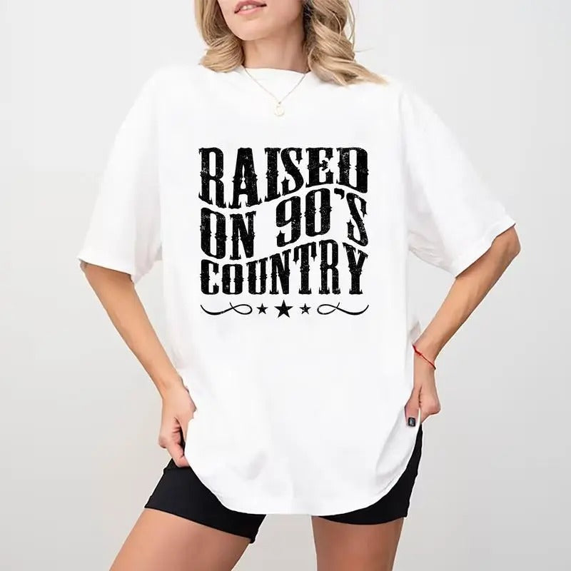 Retro Raised 90'S Country Vintage Cowgirl Girl - Adult & Kids T-Shirts, Sweatshirts & Hoodies apparel design preview 1