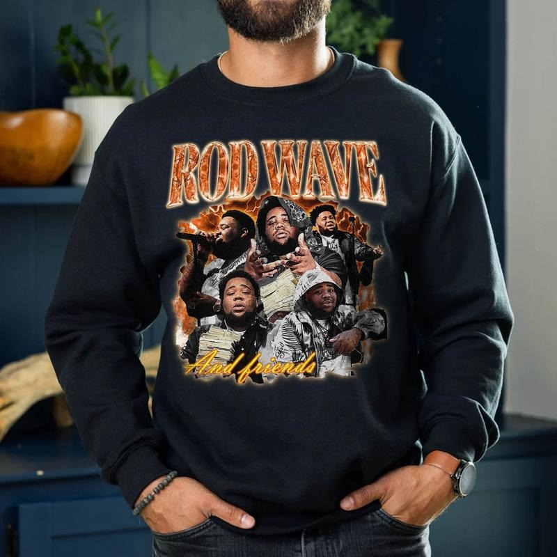 Retro Rod Wave Friends 2 90s Vintage Rapper Bootleg - Adult & Kids T-Shirts, Sweatshirts & Hoodies apparel design preview 1