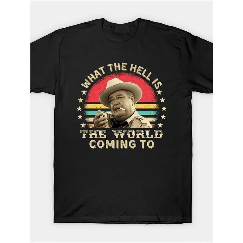 Retro Smokey Bandit Inspired "What Hell Is World - Adult & Kids T-Shirts, Sweatshirts & Hoodies apparel design preview 1
