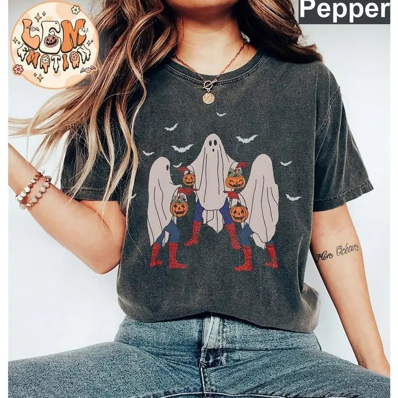 Retro Spiderr Man Halloween Three Spidermann Meme - Adult & Kids T-Shirts, Sweatshirts & Hoodies apparel design preview 1