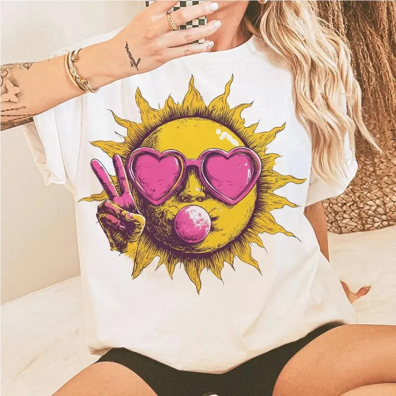 Retro Summer Ocean Beach Sun Vacation Boho Sunshine - Adult & Kids T-Shirts, Sweatshirts & Hoodies apparel design preview 1
