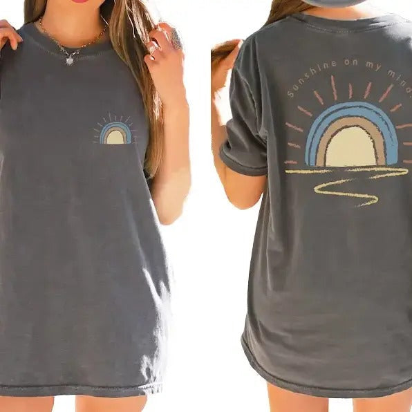 Retro Sun Shine My Mind Comfort Color Summer Vacation - Adult & Kids T-Shirts, Sweatshirts & Hoodies apparel design preview 1