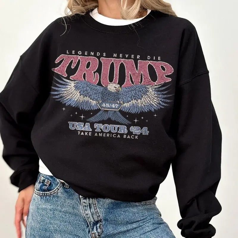 Retro Trummp 2024 Election Take America Back - Adult & Kids T-Shirts, Sweatshirts & Hoodies apparel design preview 1