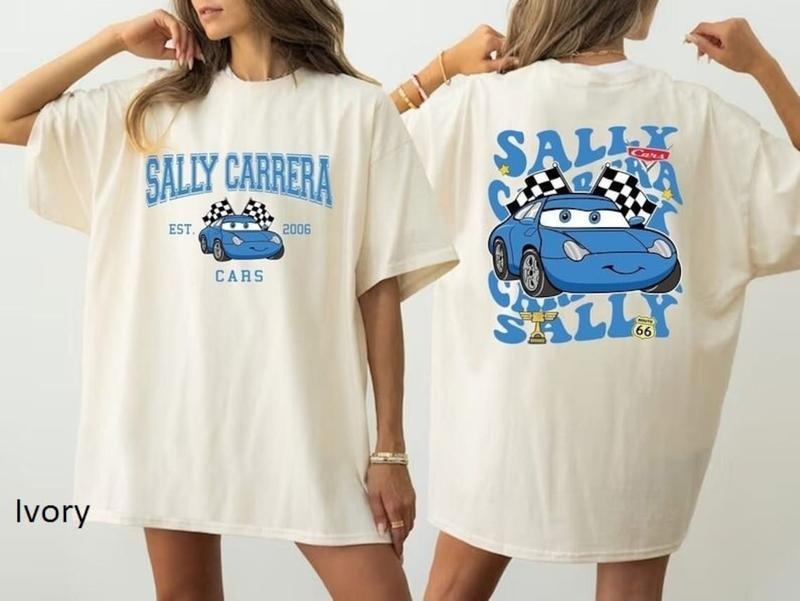 Retro Two Side McQ Ueen Cars Movie Sally Carrera - Adult & Kids T-Shirts, Sweatshirts & Hoodies apparel design preview 1