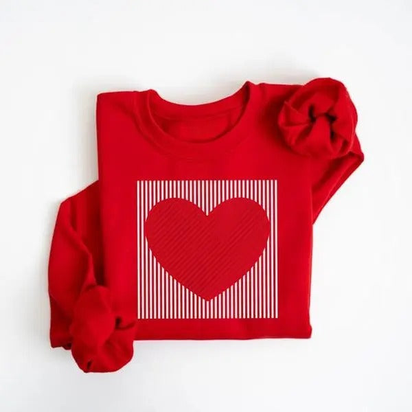 Retro Valentines Heart Cute Love Hearts Teacher - Adult & Kids T-Shirts, Sweatshirts & Hoodies apparel design preview 1