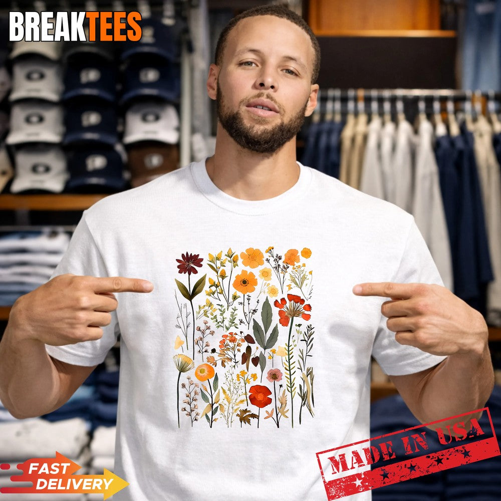 Retro Wildflowers Spring Boho Wild Flower Botanical - Adult & Kids T-Shirts, Sweatshirts & Hoodies apparel design preview 1