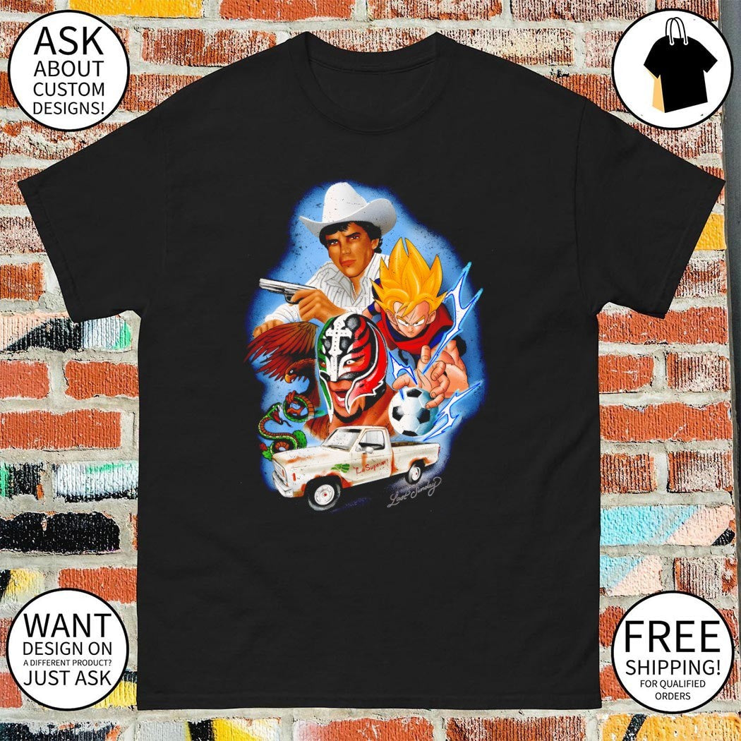 Rey Mysterio Goku Lonestar Luchador That Mexican OT - Adult & Kids T-Shirts, Sweatshirts & Hoodies apparel design preview 1