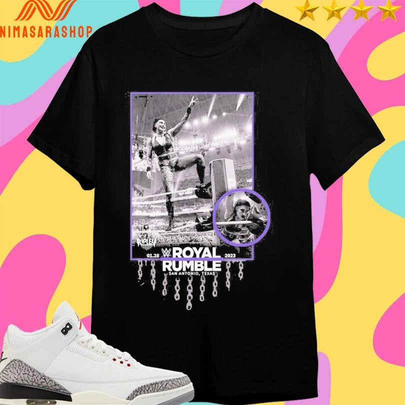 Rhea Ripley Royal Rumble San Antonio Texas 01 28 2023 - Adult & Kids T-Shirts, Sweatshirts & Hoodies apparel design preview 1