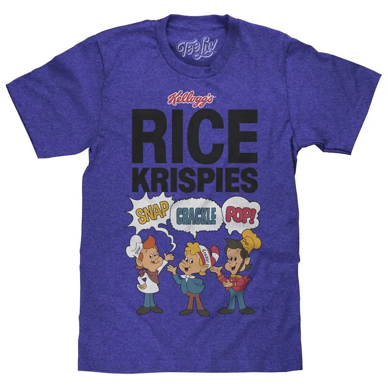 Rice Krispies Snap Crackle Pop Royal Blue Heather - Adult & Kids T-Shirts, Sweatshirts & Hoodies apparel design preview 1