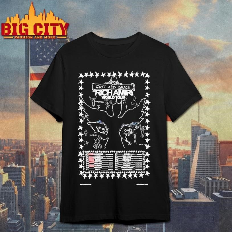 Rich Amiri Grit And Grace World Tour 2026 Dates - Adult & Kids T-Shirts, Sweatshirts & Hoodies apparel design preview 1