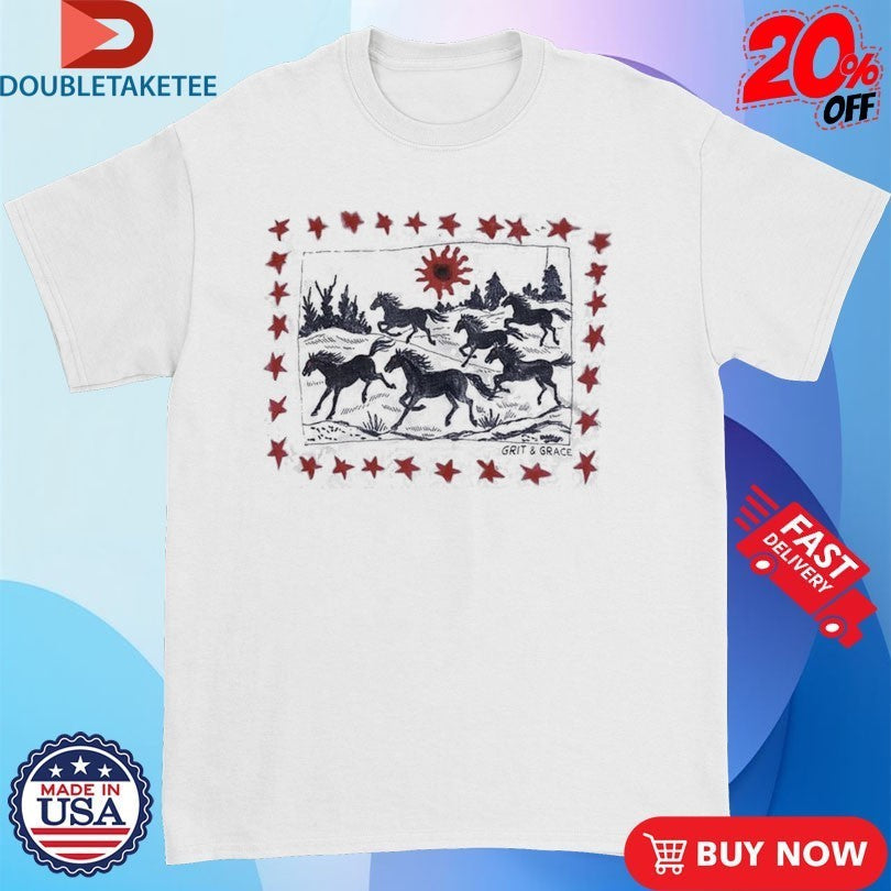 Rich Amiri Grit Grace Horses - Adult & Kids T-Shirts, Sweatshirts & Hoodies apparel design preview 1