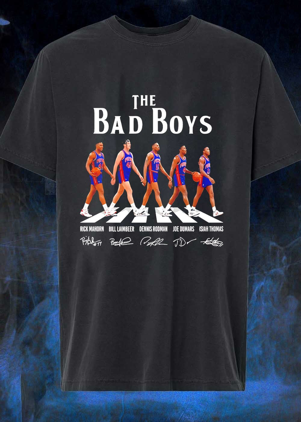 Rick Mahorn Bill Laimbeer Dennis Rodman Joe Dumars - Adult & Kids T-Shirts, Sweatshirts & Hoodies apparel design preview 1