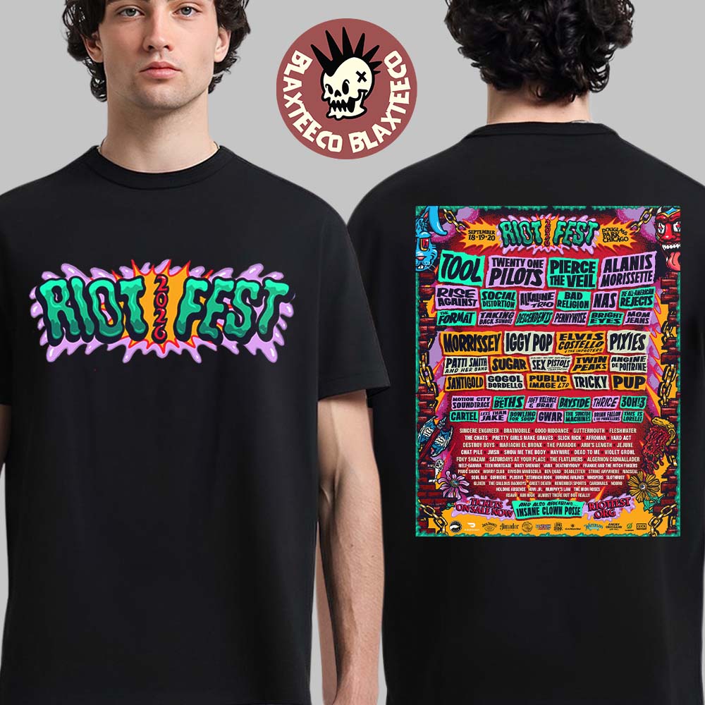 Riot Fest 2026 Full Lineup At Douglass Park Chicago - Adult & Kids T-Shirts, Sweatshirts & Hoodies apparel design preview 1
