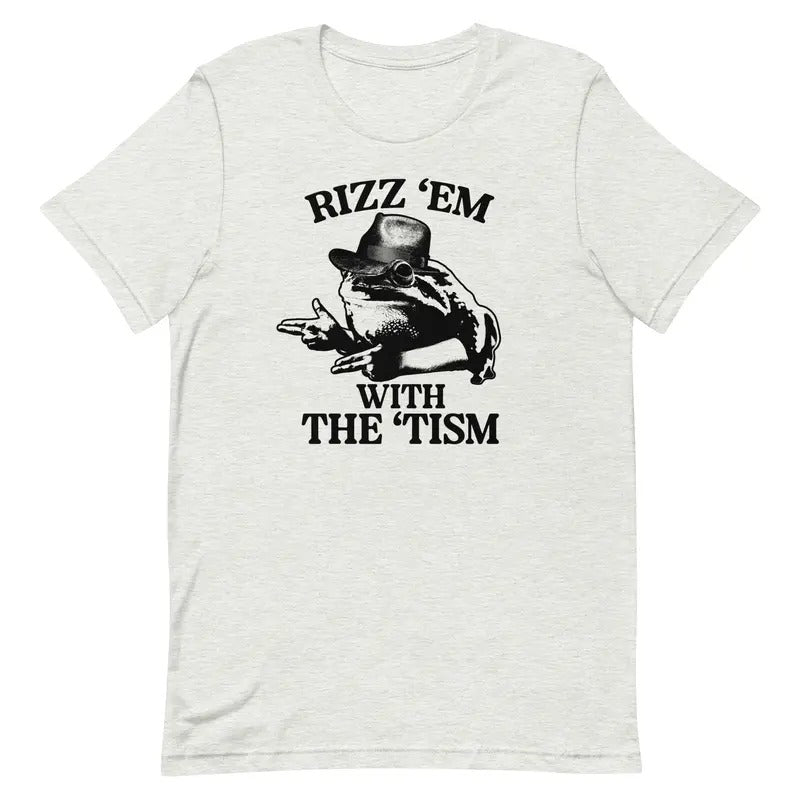 Rizz 'Em 'Tism (Frog) - Adult & Kids T-Shirts, Sweatshirts & Hoodies apparel design preview 1