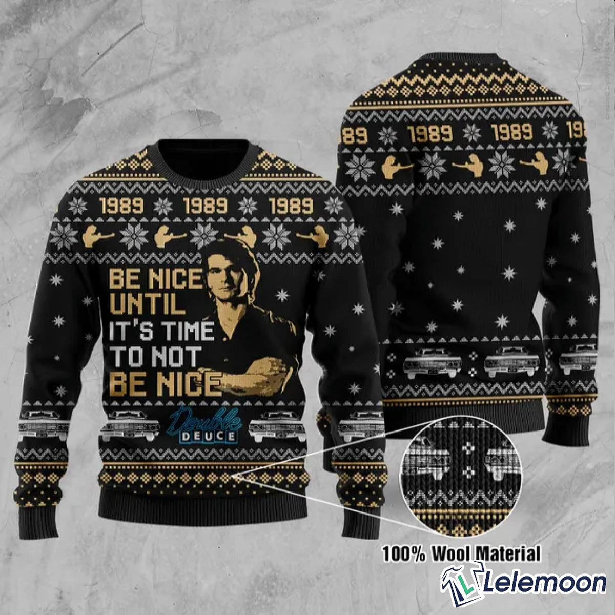 Road House Be Nice Until It’s Time To Not Be Nice 3D Ugly Christmas Sweater - Gift Idea product image