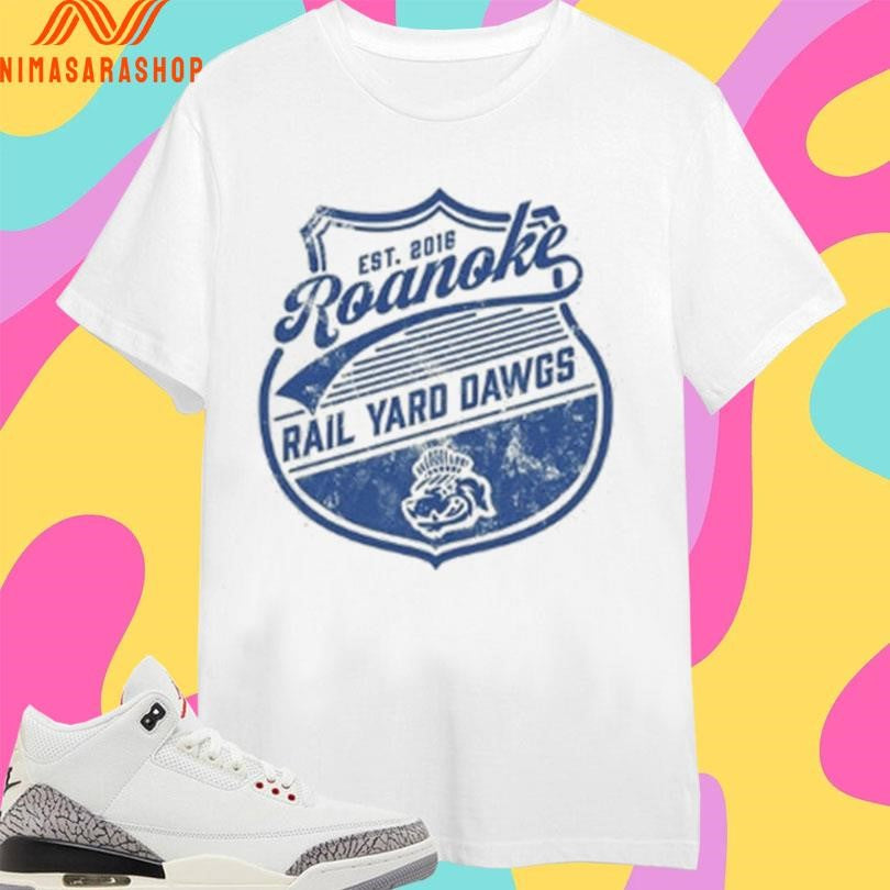 Roanoke Rail Yard Dawgs Est 2016 Hockey Shield - Adult & Kids T-Shirts, Sweatshirts & Hoodies apparel design preview 1