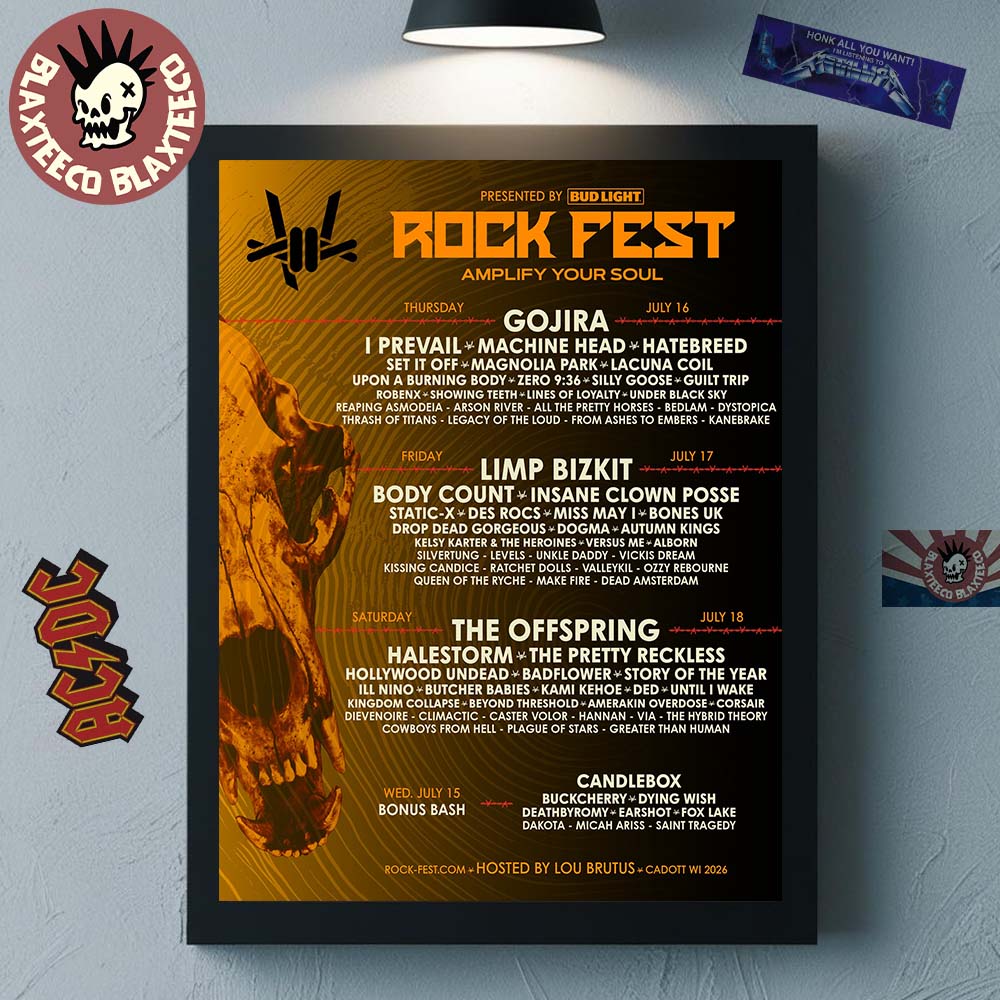 Rock Fest Wisconsin 2026 Amplify Your Soul Full - Adult & Kids T-Shirts, Sweatshirts & Hoodies apparel design preview 1