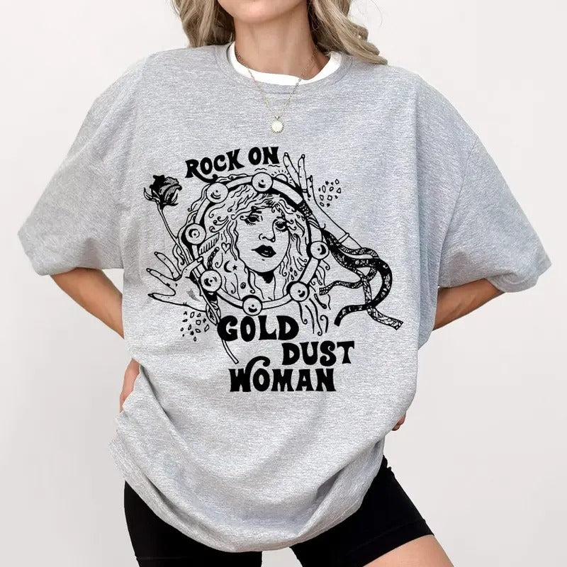 Rock Gold Dust Woman Stevie Nicks Her - Adult & Kids T-Shirts, Sweatshirts & Hoodies apparel design preview 1