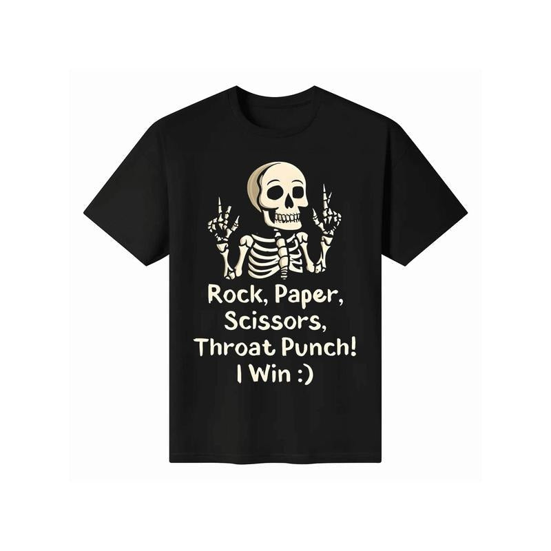 Rock Paper Scissors Throat Punch Win Funny Game - Adult & Kids T-Shirts, Sweatshirts & Hoodies apparel design preview 1