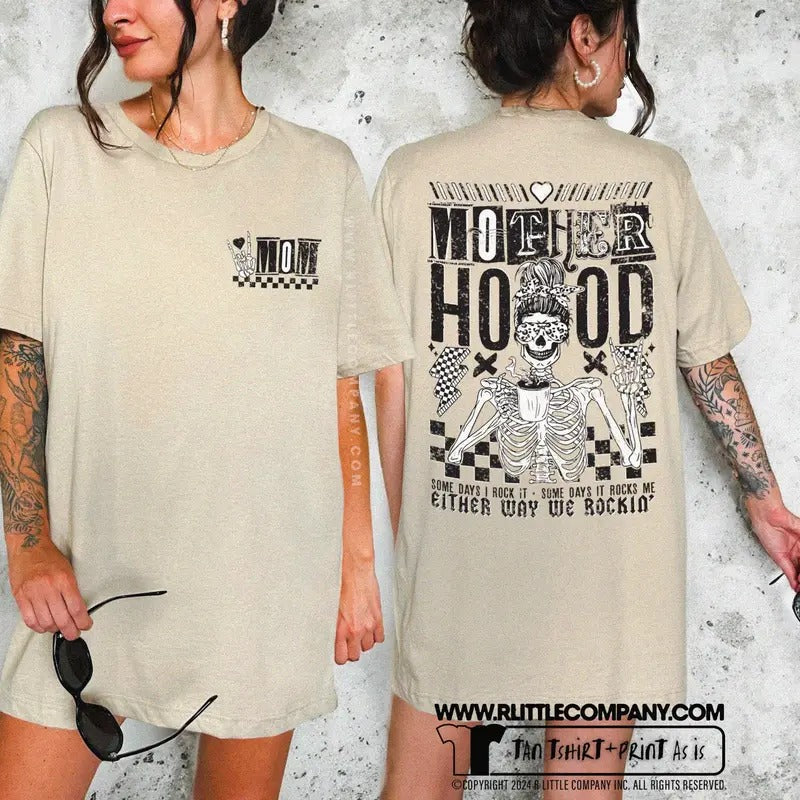 Rockin' Motherhood Funny Mom New Emo Alternative - Adult & Kids T-Shirts, Sweatshirts & Hoodies apparel design preview 1