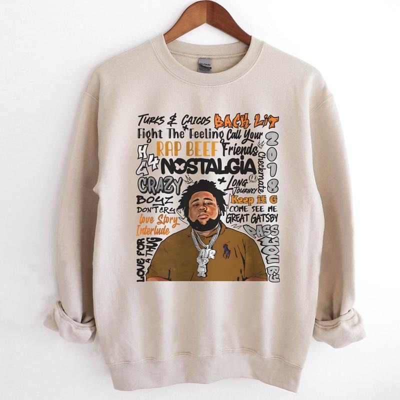 Rod Wave 90s Vintage Nostalgia Tour 2023 Concert Fan - Adult & Kids T-Shirts, Sweatshirts & Hoodies apparel design preview 1