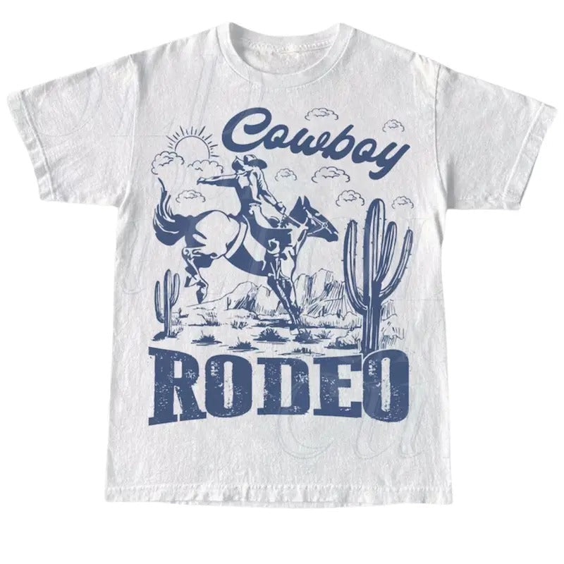 Rodeo 90s Cowboy Retro Western 2000s Vintage Wild - Adult & Kids T-Shirts, Sweatshirts & Hoodies apparel design preview 1