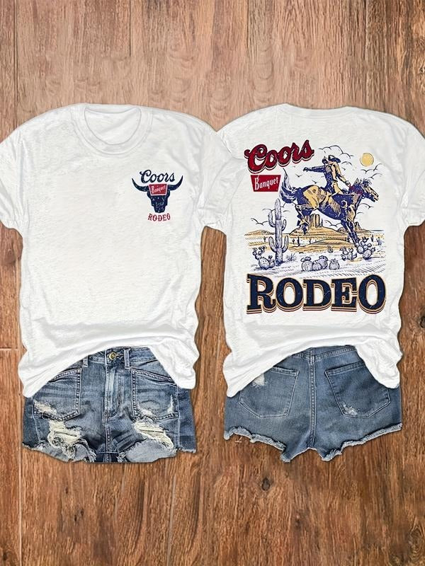 Rodeo Print Casual Crew Neck Short Sleeve Top Spring - Adult & Kids T-Shirts, Sweatshirts & Hoodies apparel design preview 1