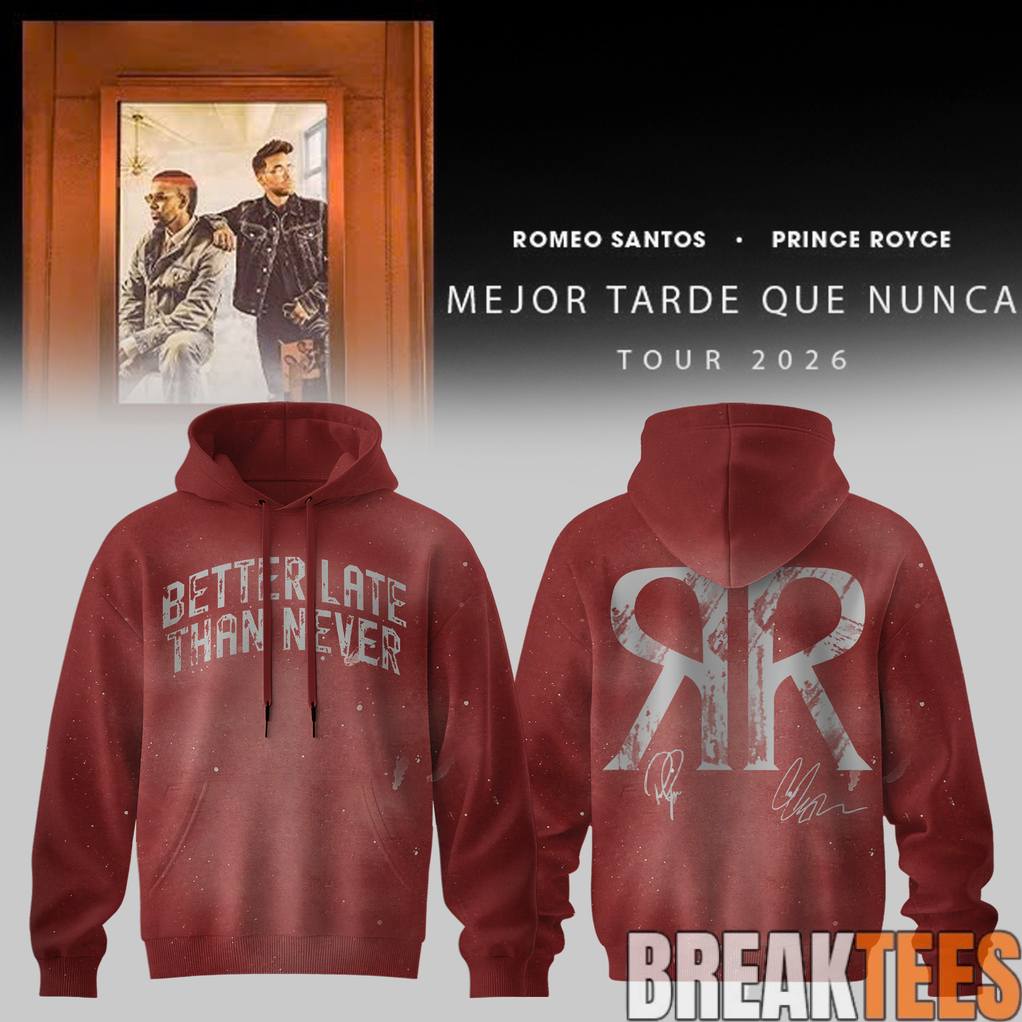 Romeo Santos Prince Royce Mejor Tarde Que Nunca Tour - Adult & Kids T-Shirts, Sweatshirts & Hoodies apparel design preview 1