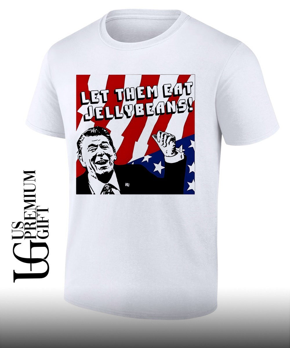 Ronald Reagan let them eat jellybeans American flag - Adult & Kids T-Shirts, Sweatshirts & Hoodies apparel design preview 1