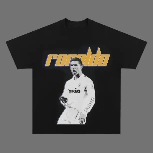 Ronaldo Calma Y2k Vintage Soccer Sport Menswear - Adult & Kids T-Shirts, Sweatshirts & Hoodies apparel design preview 1