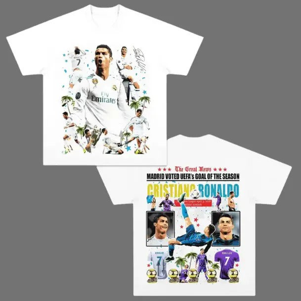 Ronaldo Prime 2 Sided Vintage Soccer Sport Menswear - Adult & Kids T-Shirts, Sweatshirts & Hoodies apparel design preview 1