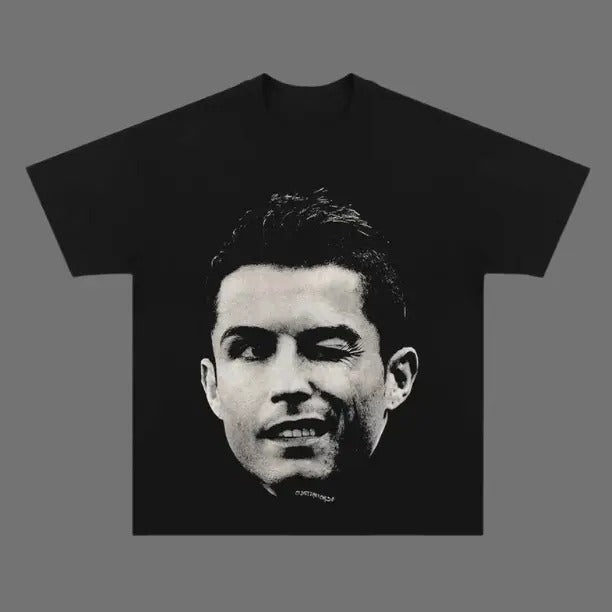 Ronaldo Wink Vintage Soccer Sport Menswear Womenswear - Adult & Kids T-Shirts, Sweatshirts & Hoodies apparel design preview 1