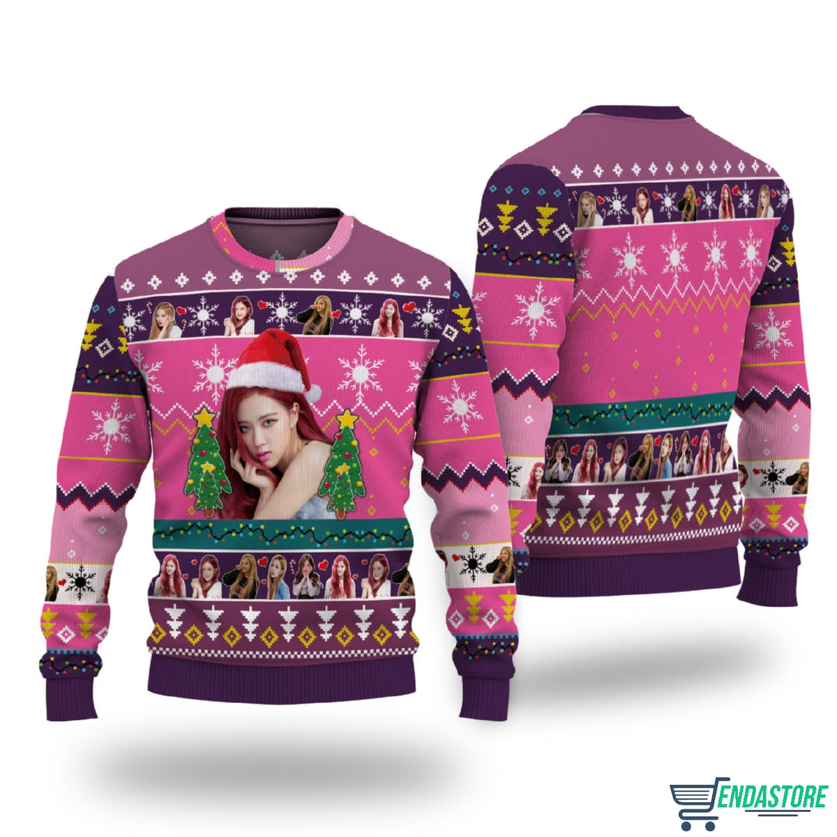 Rose Black Pink Cute 3D Ugly Christmas Sweater - Gift Idea product image
