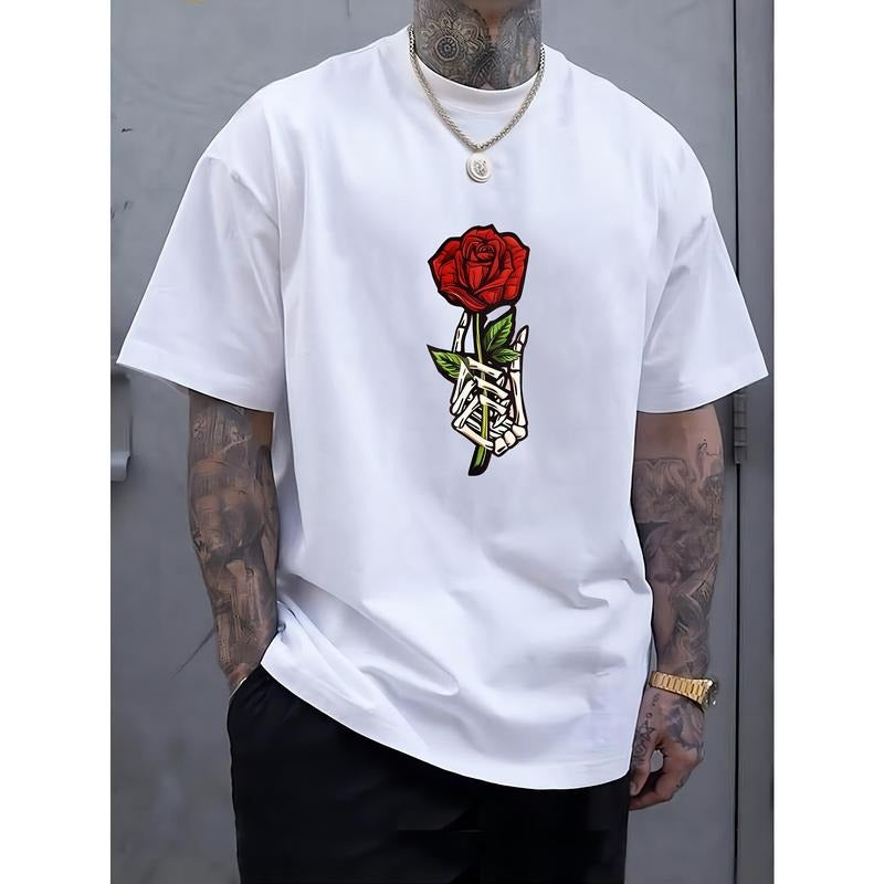 Rose Pattern Print New Round Crew Neck Short Sleeve - Adult & Kids T-Shirts, Sweatshirts & Hoodies apparel design preview 1