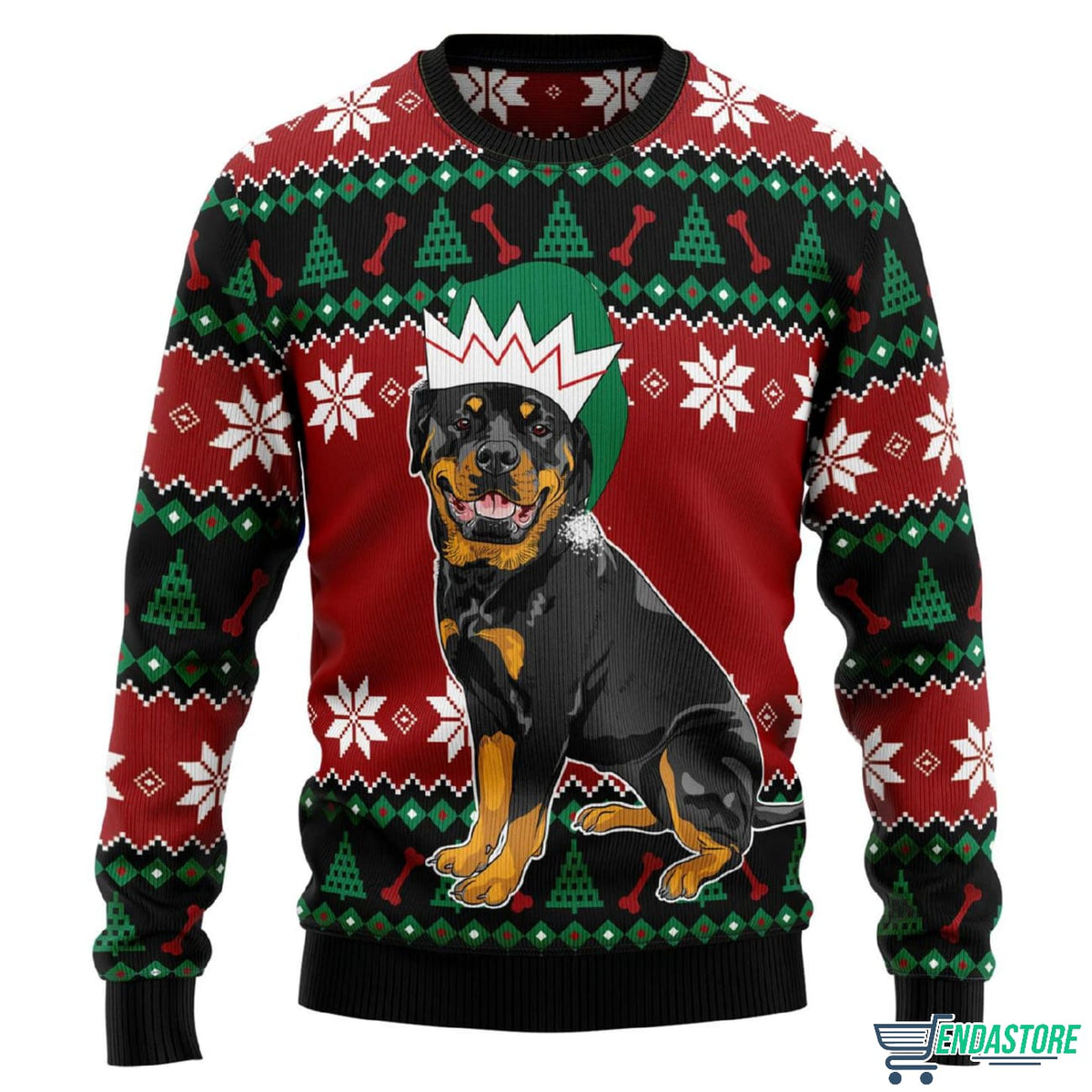 Rottweiler Cute 3D Ugly Christmas Sweater - Holiday Gift product image