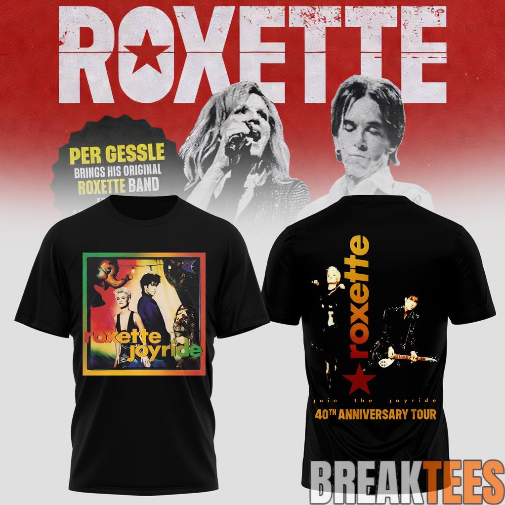 Roxette 40th Anniversary Tour 2026 - Adult & Kids T-Shirts, Sweatshirts & Hoodies apparel design preview 1