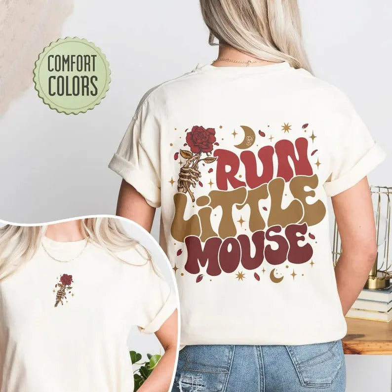 Run Little Mouse Comfort Colors Rose Skeleton - Adult & Kids T-Shirts, Sweatshirts & Hoodies apparel design preview 1