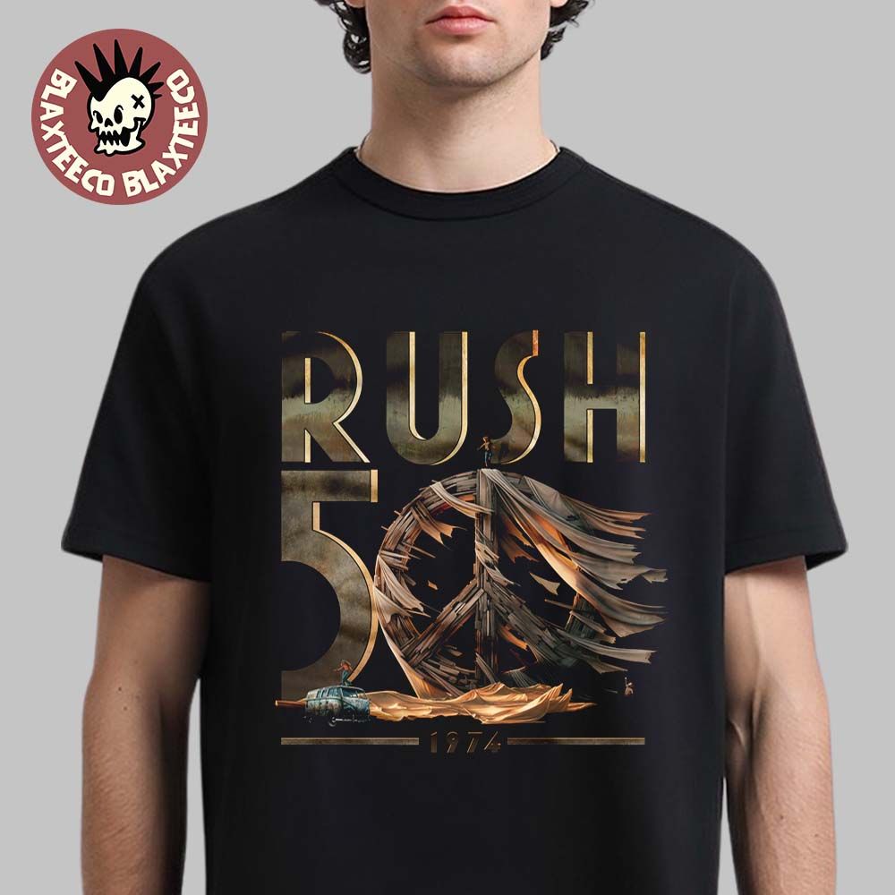 Rush 50th Anniversary Merch R50 Peace - Adult & Kids T-Shirts, Sweatshirts & Hoodies apparel design preview 1