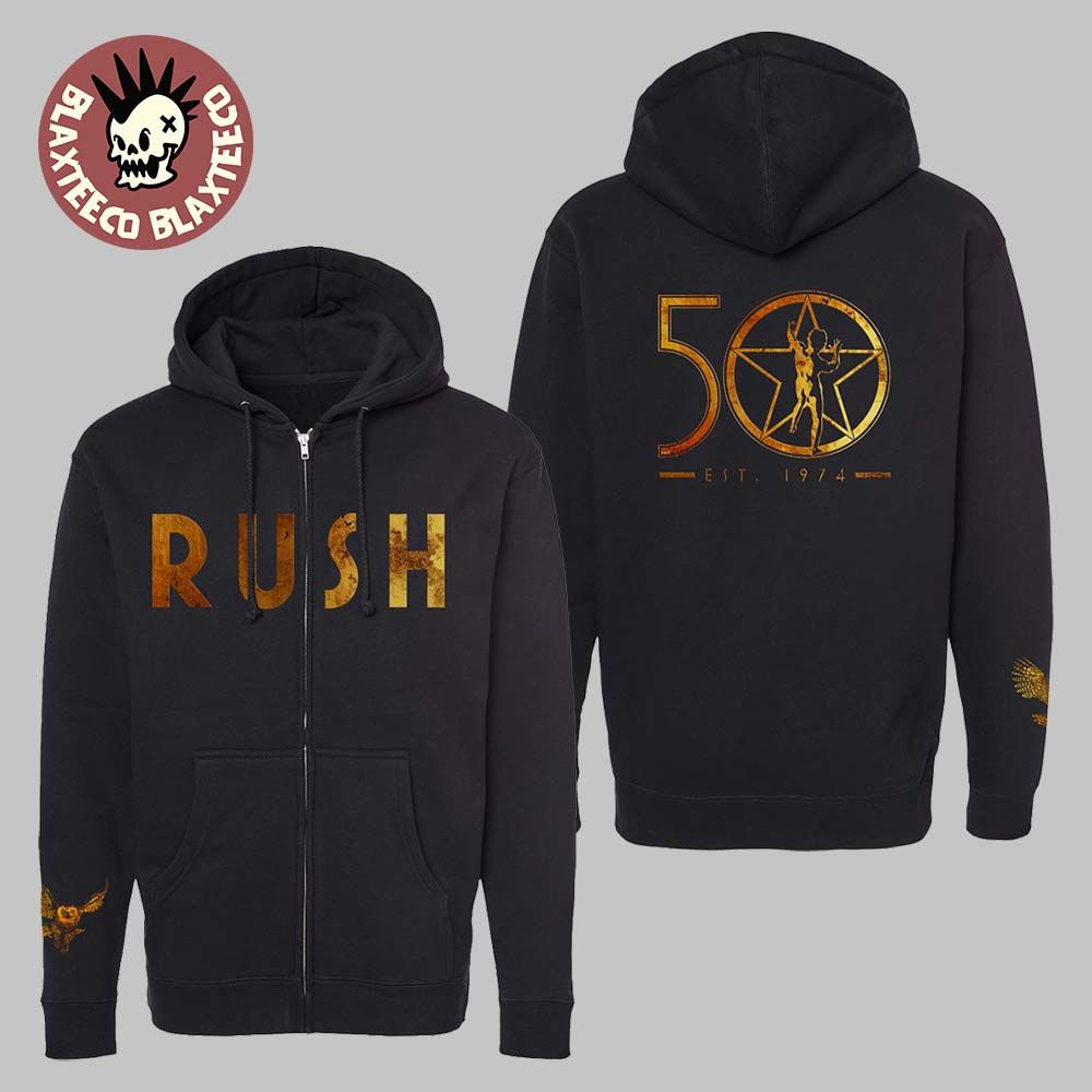 Rush 50th Anniversary Merch R50 Zip - Adult & Kids T-Shirts, Sweatshirts & Hoodies apparel design preview 1