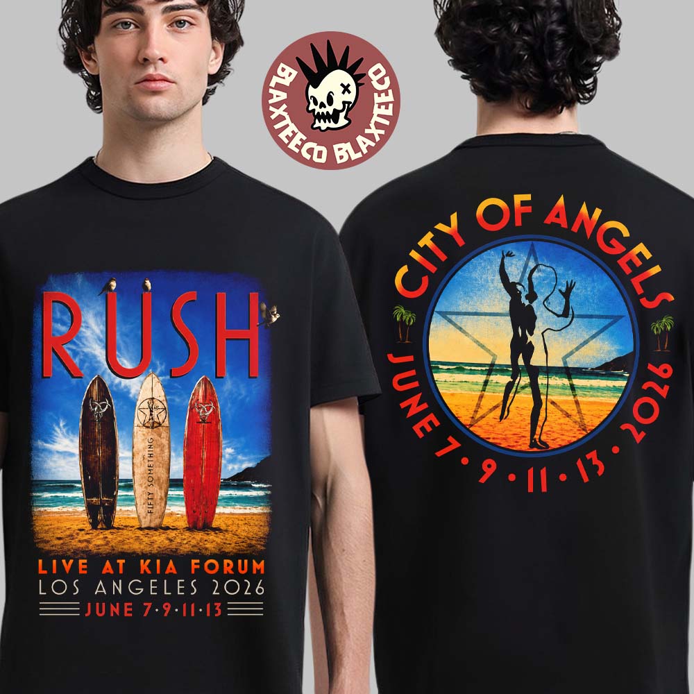 Rush Fifty Something 2026 Tour Los Angeles Event Live - Adult & Kids T-Shirts, Sweatshirts & Hoodies apparel design preview 1