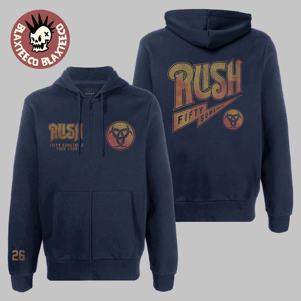 Rush Fifty Something Tour 2026 Merch 50 Navy Zip Up - Adult & Kids T-Shirts, Sweatshirts & Hoodies apparel design preview 1