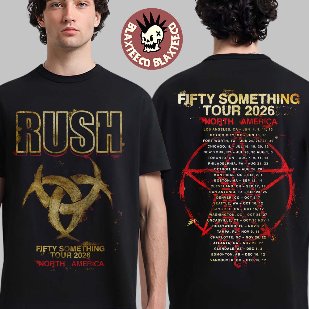 Rush Fifty Something Tour 2026 Merch Stage Logo - Adult & Kids T-Shirts, Sweatshirts & Hoodies apparel design preview 1