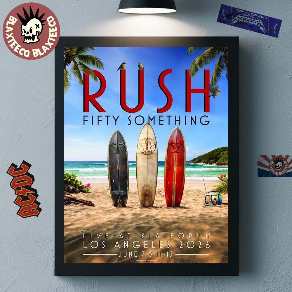 Rush Live At Kia Forum Los Angeles 2026 Event Poster - Adult & Kids T-Shirts, Sweatshirts & Hoodies apparel design preview 1
